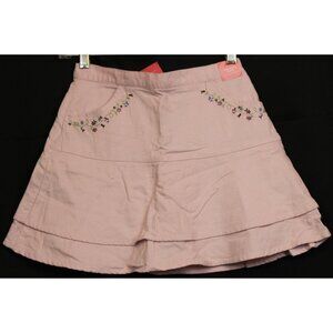 NWT 2005 Gymboree Winter Princess Skirt Pink Corduroy Sparkle Embroidered Flower